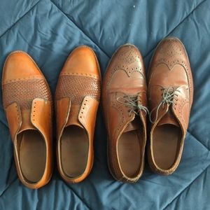 Allen Edmonds Mens Fashion Dress Shoes - 2 pairs - tan brown - 8M